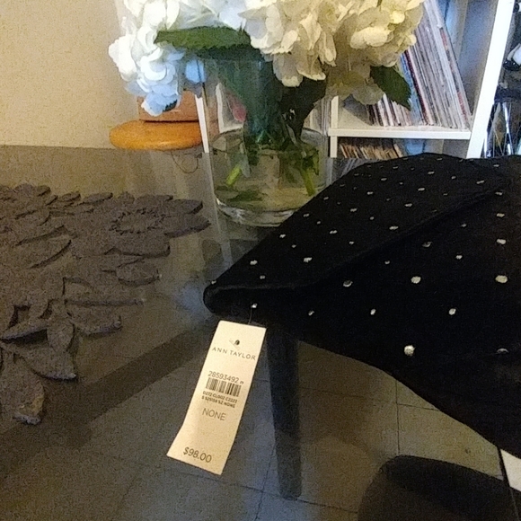 🌺NWT Shimmer Dot Velvet Clutch